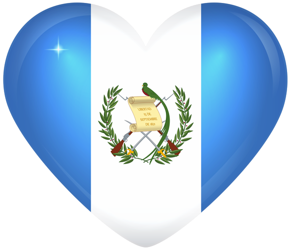This png image - Guatemala Large Heart Flag, is available for free download