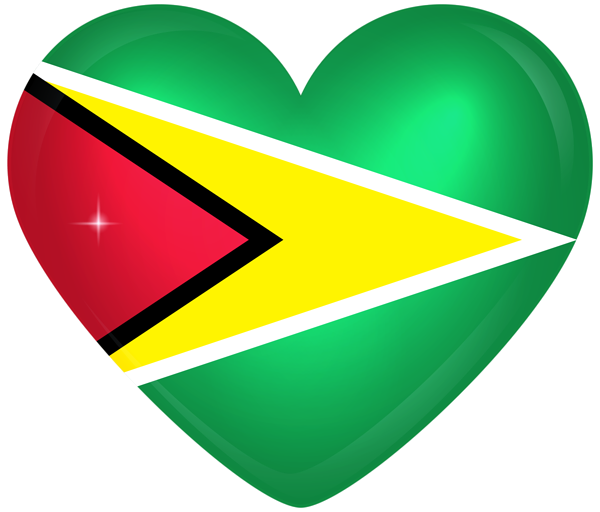 This png image - Guyana Large Heart Flag, is available for free download