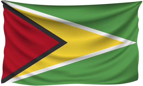 This png image - Guyana Wrinkled Flag, is available for free download