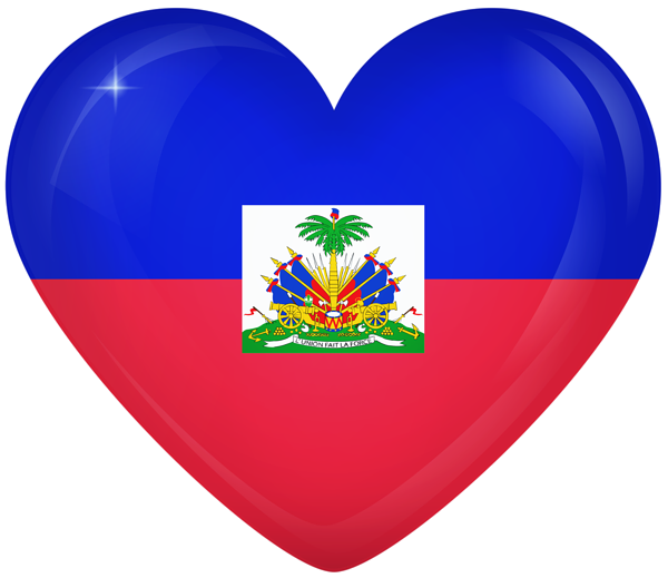 This png image - Haiti Large Heart Flag, is available for free download