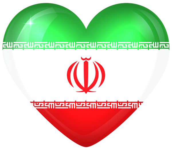 This png image - Iran Large Heart Flag, is available for free download