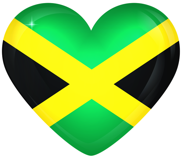 Jamaica Large Heart Flag | Gallery Yopriceville - High-Quality Free ...