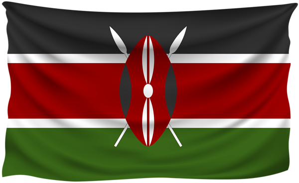 This png image - Kenya Wrinkled Flag, is available for free download