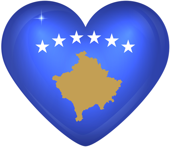 This png image - Kosovo Large Heart Flag, is available for free download