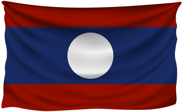 This png image - Laos Wrinkled Flag, is available for free download