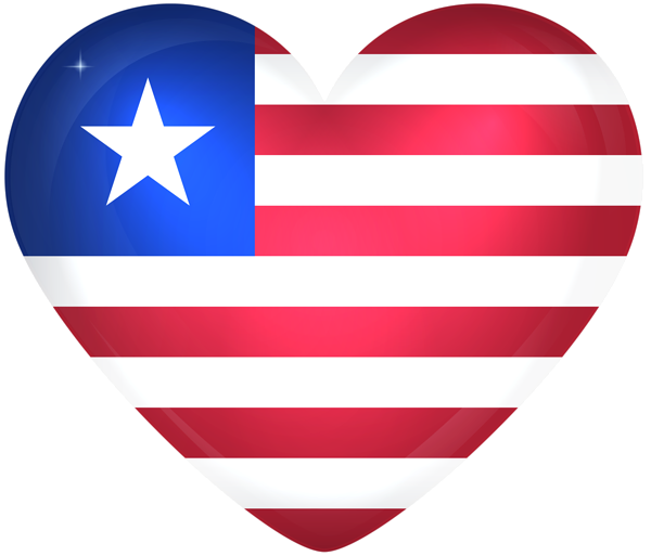 This png image - Liberia Large Heart Flag, is available for free download