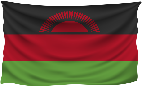 This png image - Malawi Wrinkled Flag, is available for free download