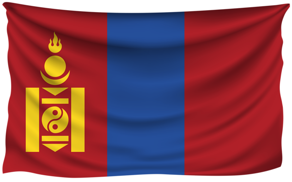 This png image - Mongolia Wrinkled Flag, is available for free download