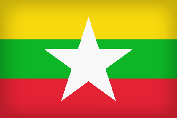 This png image - Myanmar Large Flag, is available for free download