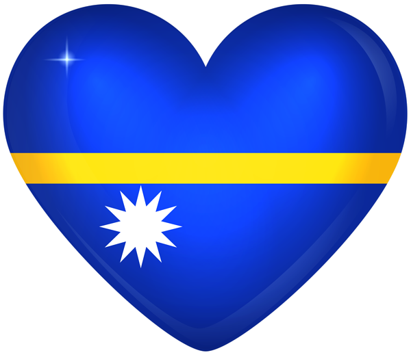 This png image - Nauru Large Heart Flag, is available for free download