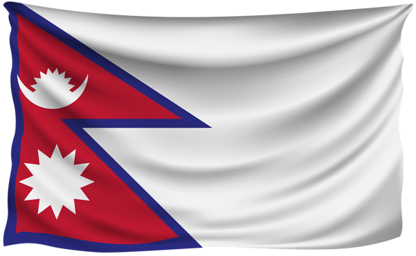 This png image - Nepal Wrinkled Flag, is available for free download