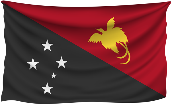 This png image - Papua New Guinea Wrinkled Flag, is available for free download