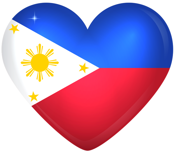 This png image - Philippines Large Heart Flag, is available for free download