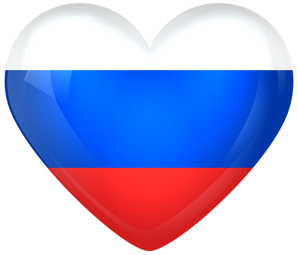 This png image - Russia Large Heart Flag, is available for free download