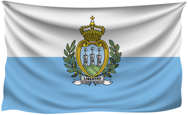 This png image - San Marino Wrinkled Flag, is available for free download