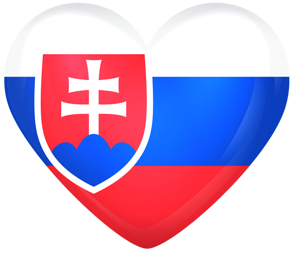 This png image - Slovakia Large Heart Flag, is available for free download