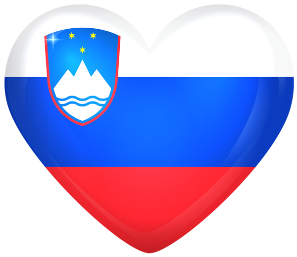 This png image - Slovenia Large Heart Flag, is available for free download