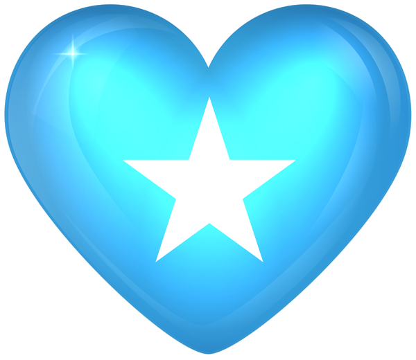 This png image - Somalia Large Heart Flag, is available for free download