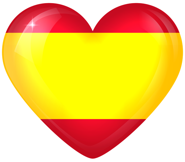 This png image - Spain Large Heart Flag, is available for free download