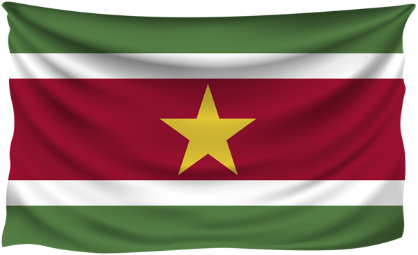 This png image - Suriname Wrinkled Flag, is available for free download