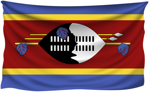 This png image - Swaziland Wrinkled Flag, is available for free download
