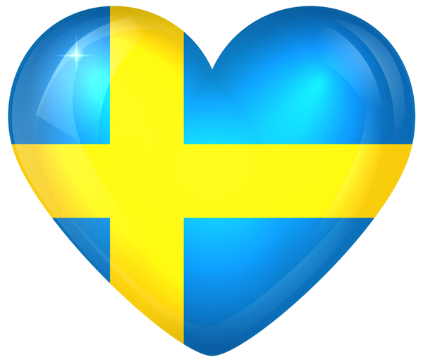 This png image - Sweden Large Heart Flag, is available for free download
