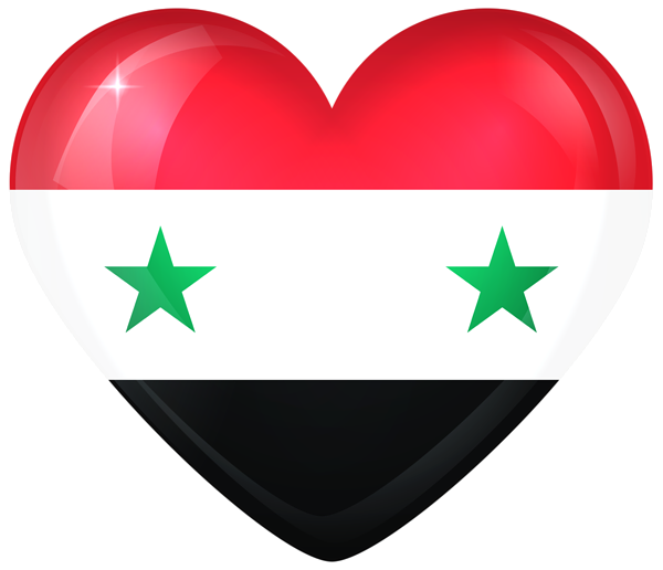 This png image - Syria Large Heart Flag, is available for free download