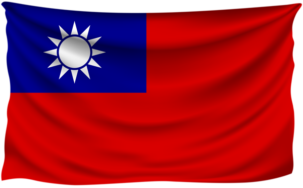 This png image - Taiwan Wrinkled Flag, is available for free download