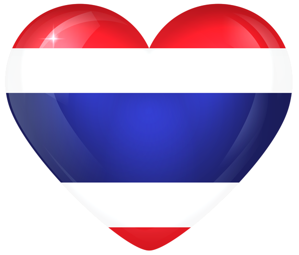 This png image - Thailand Large Heart Flag, is available for free download