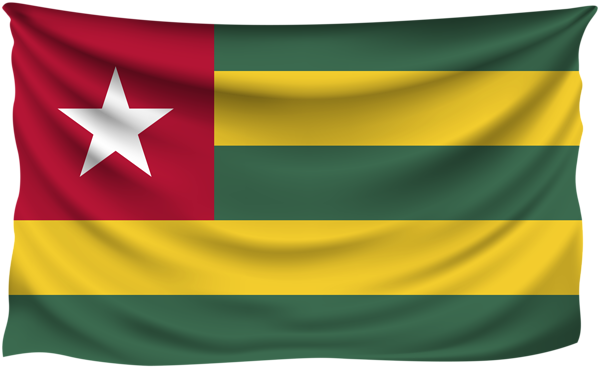 This png image - Togo Wrinkled Flag, is available for free download
