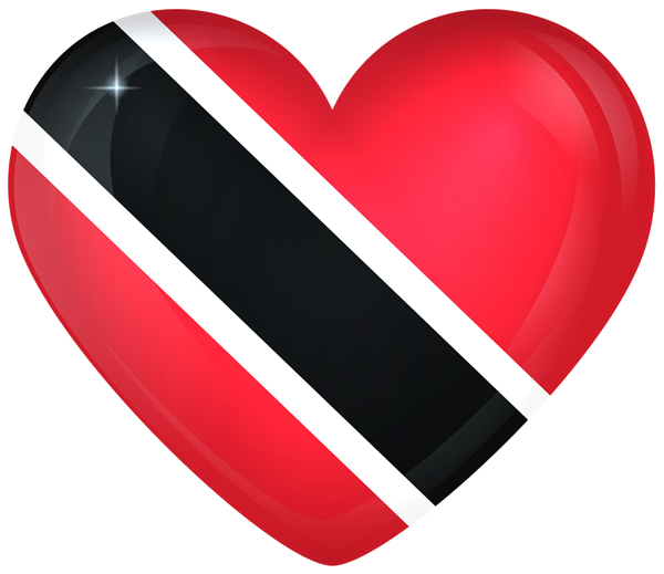 This png image - Trinidad and Tobago Large Heart Flag, is available for free download