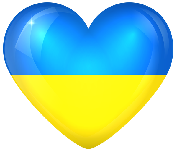 This png image - Ukraine Large Heart Flag, is available for free download