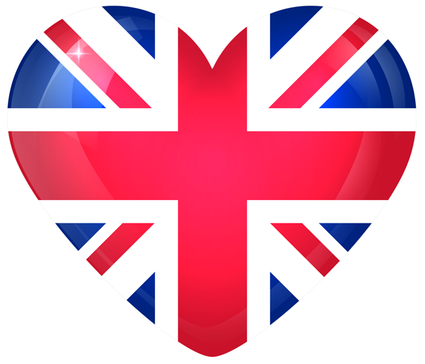 This png image - United Kingdom Large Heart Flag, is available for free download
