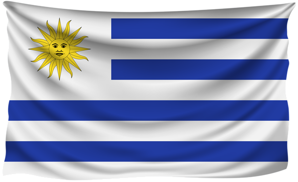 This png image - Uruguay Wrinkled Flag, is available for free download