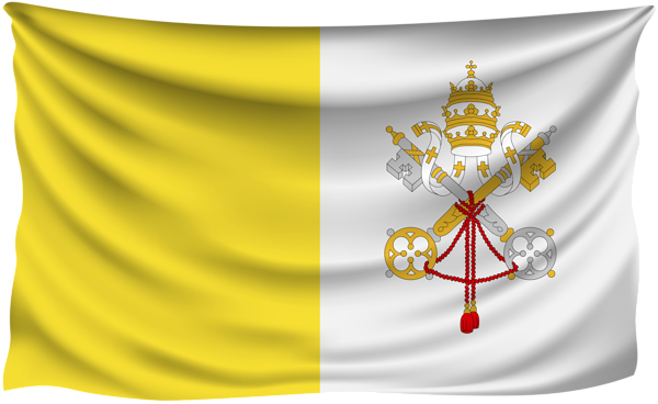 This png image - Vatican City Wrinkled Flag, is available for free download