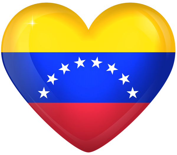 This png image - Venezuela Large Heart Flag, is available for free download