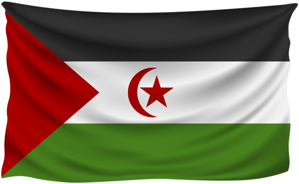 This png image - Western Sahara Wrinkled Flag, is available for free download