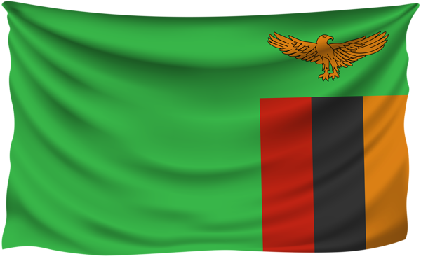 This png image - Zambia Wrinkled Flag, is available for free download