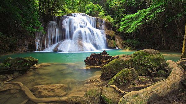 This jpeg image - Beautiful Small Waterfall Wallpaper, is available for free download