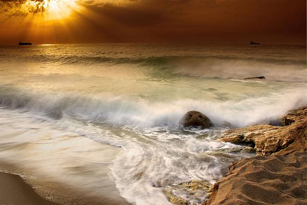 This jpeg image - Golden Sea, is available for free download