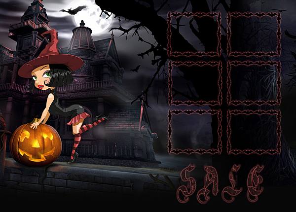 This jpeg image - Halloween Witch with Pumpkin1, is available for free download