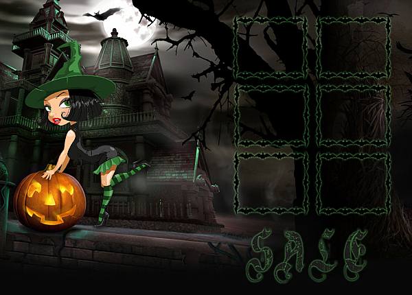 This jpeg image - Halloween Witch with Pumpkin2, is available for free download