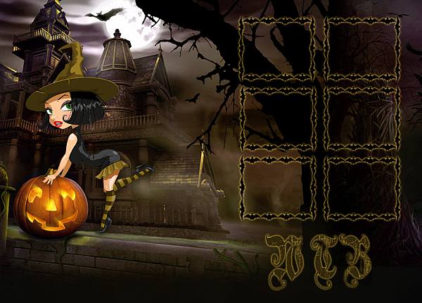 This jpeg image - Halloween Witch with Pumpkin WTB2, is available for free download