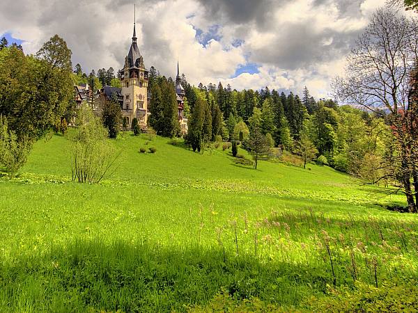 This jpeg image - Peles castle wallpaper Romania, is available for free download