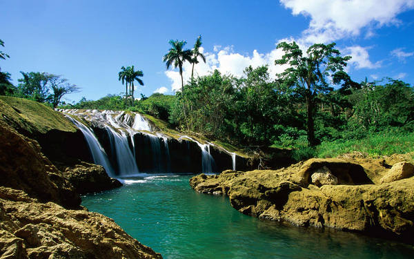 This jpeg image - Waterfall in Cuba Wallpaper, is available for free download