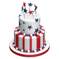 This png image - 4th-of-july-cake, is available for free download