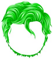 This jpeg image - Beverly Hills Messy Hair Green, is available for free download