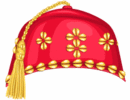 This gif image - Casablanca Decorated Fez Hat Red, is available for free download