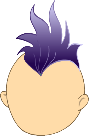 This png image - Dark Purple Mohawk, is available for free download