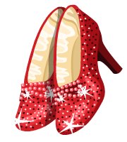 This jpeg image - Emerald City Handheld Sparkly Heels Ruby, is available for free download